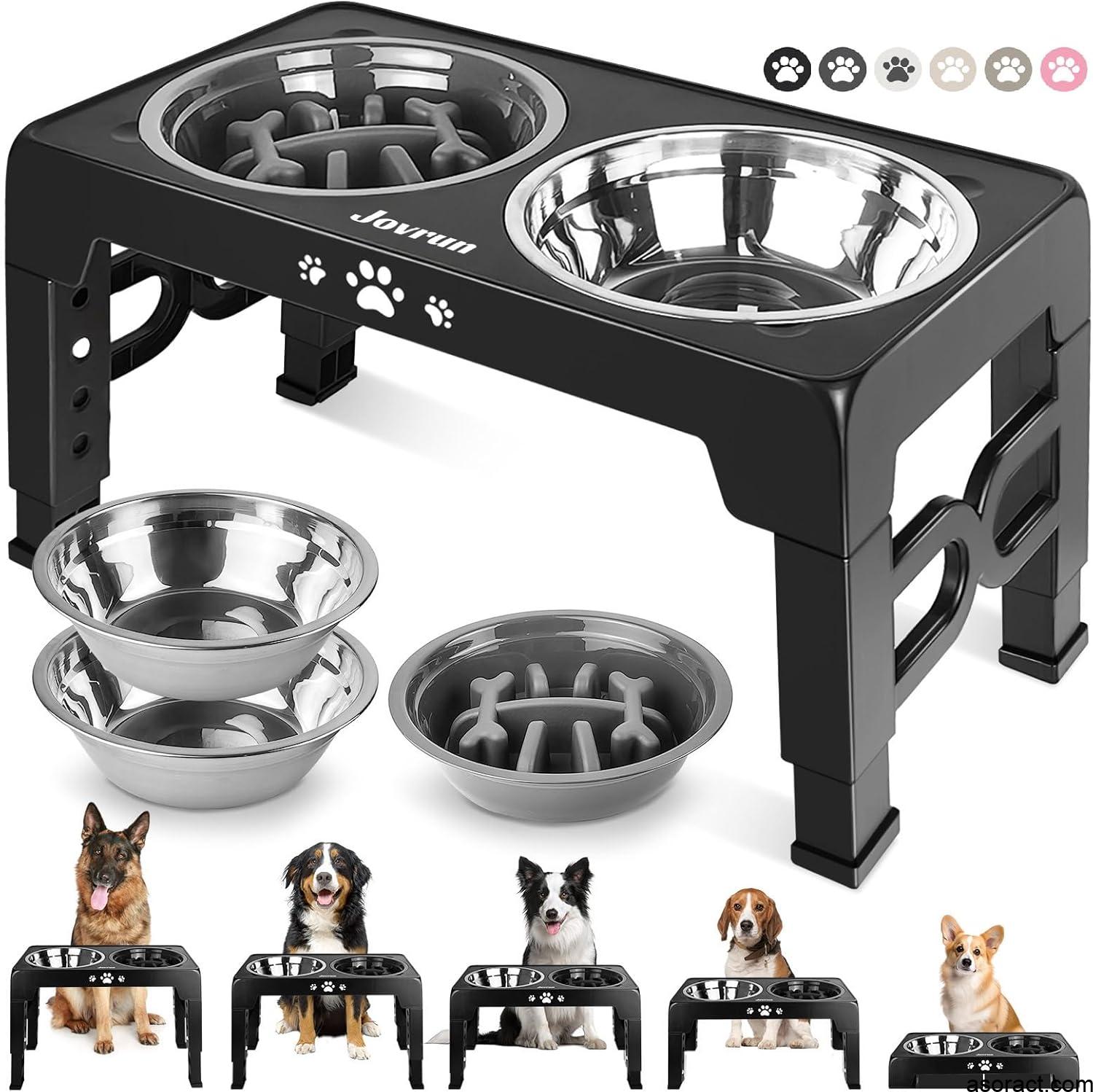 Jovrun Elevated Dog Bowls