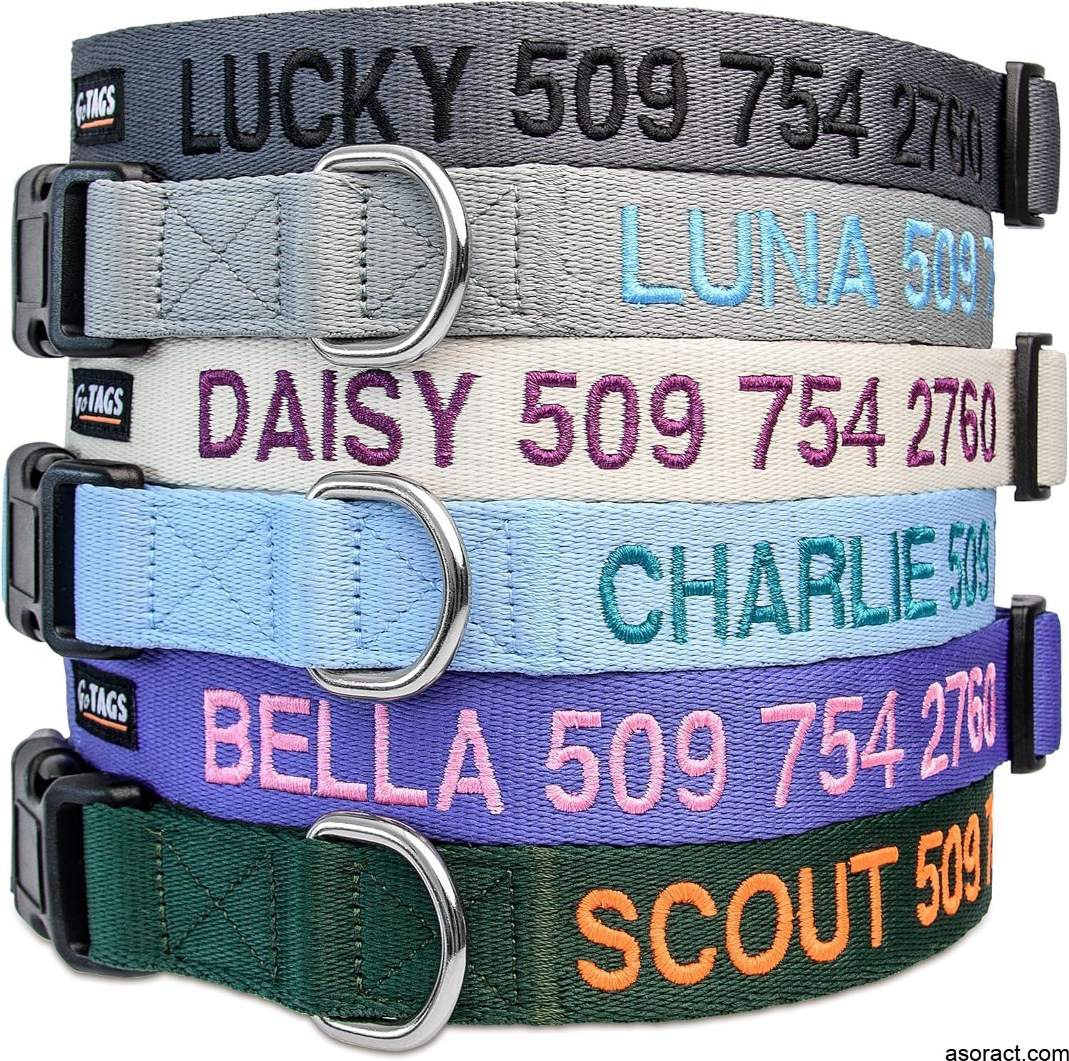 GoTags Embroidered Pet ID Collar