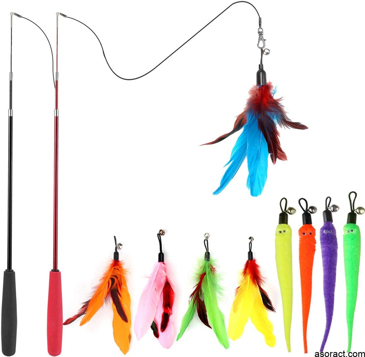 Interactive Cat Toys - Retractable Wand Toy