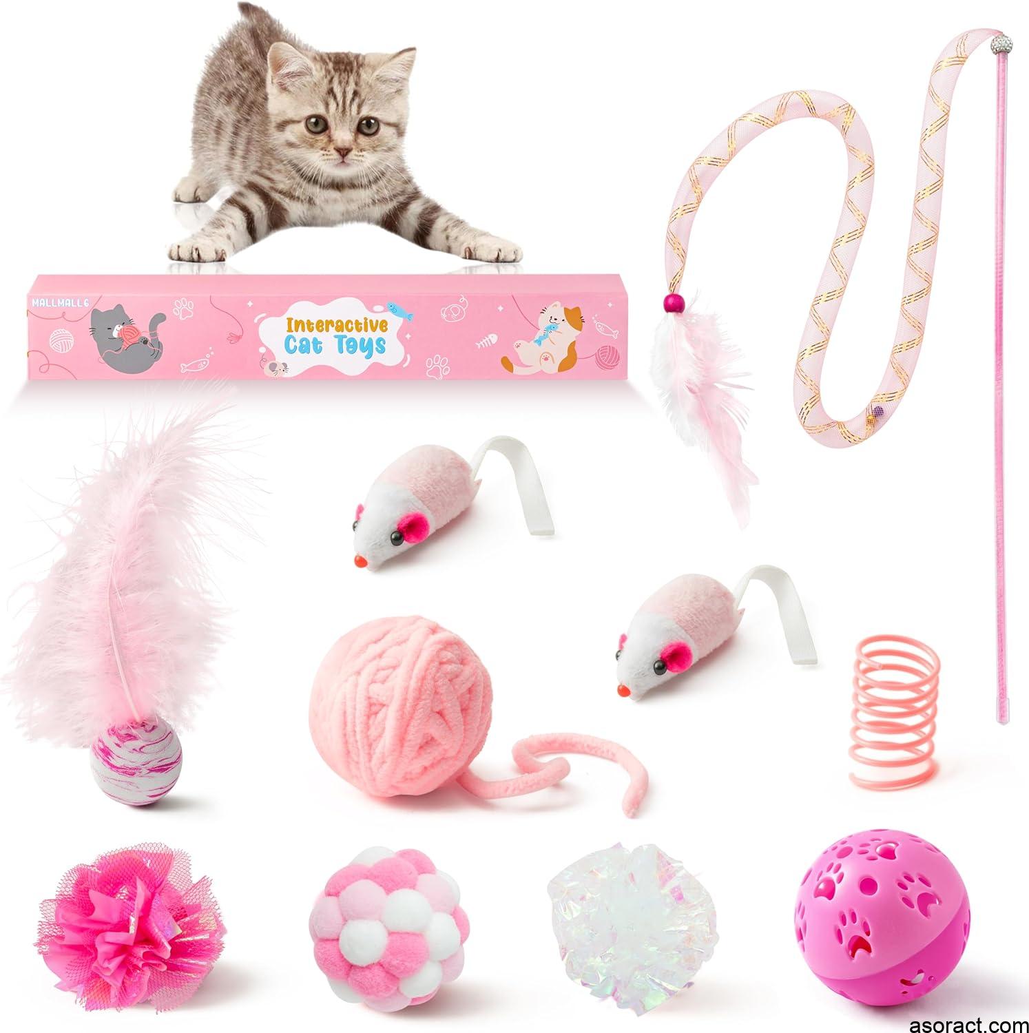 MALLMALL6 10Pcs Cat Toy Set